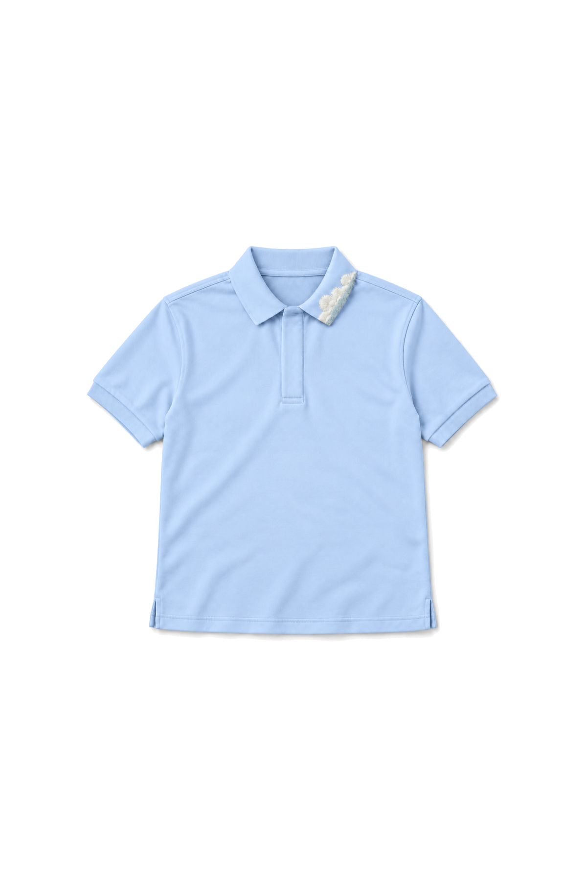 Blue polo, front